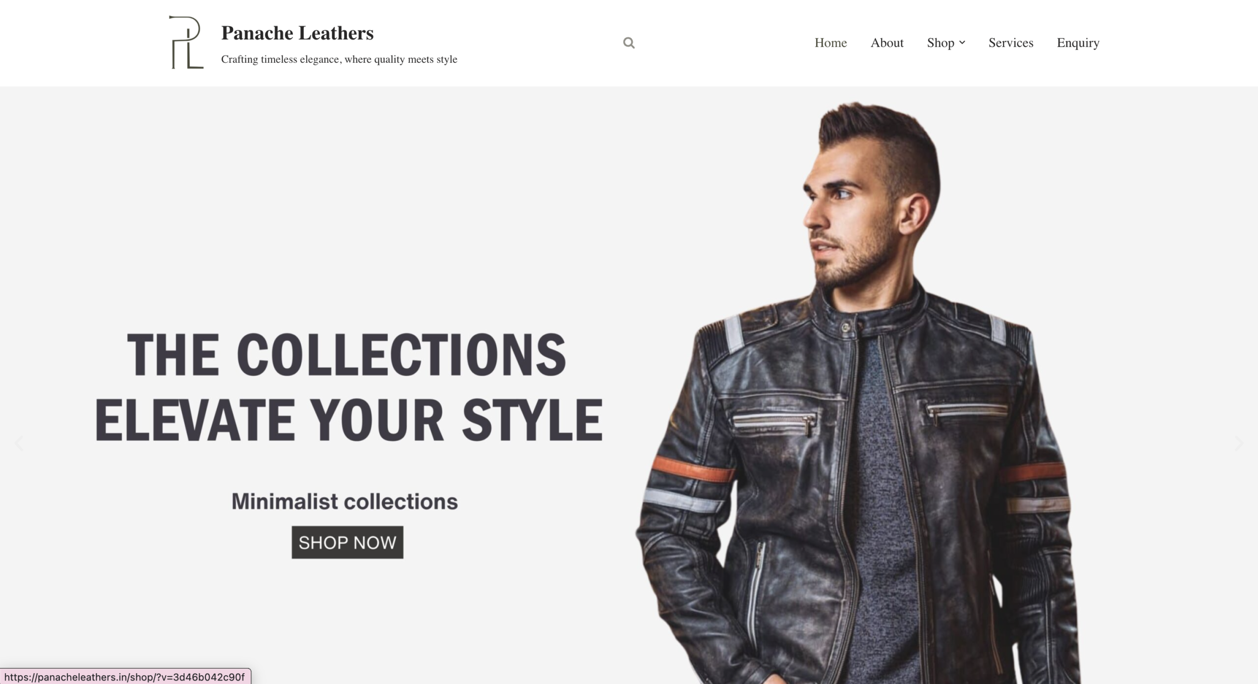 Panache Leathers website