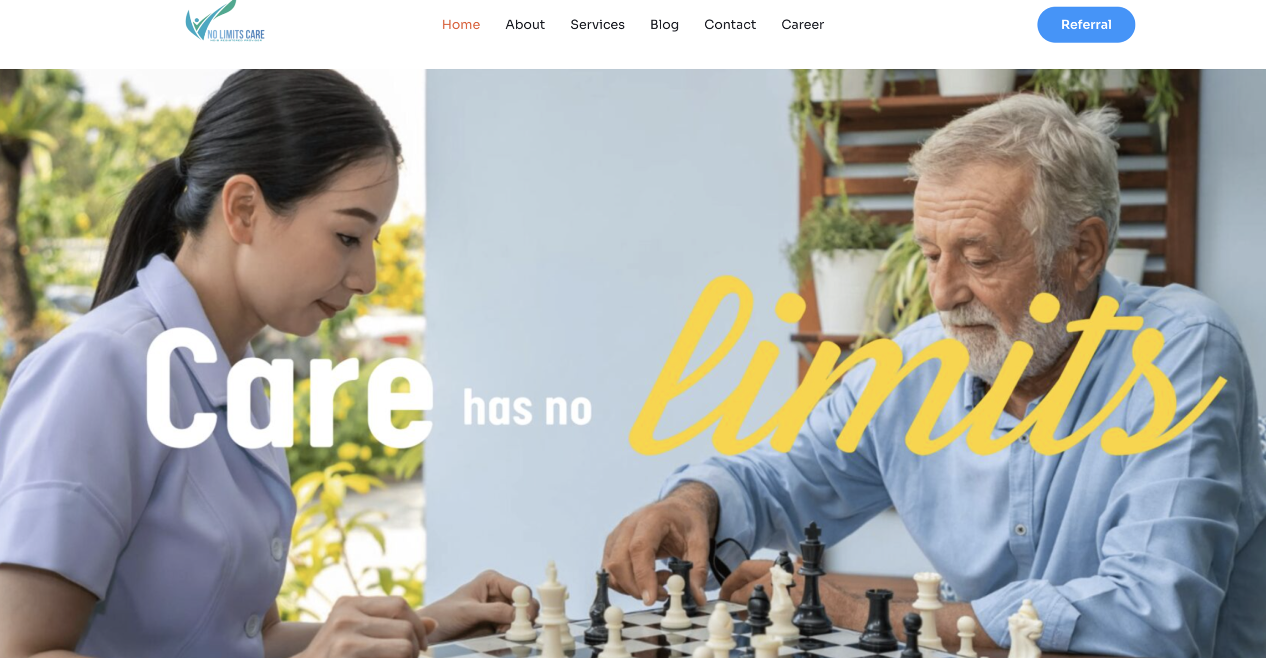 No Limits Care website