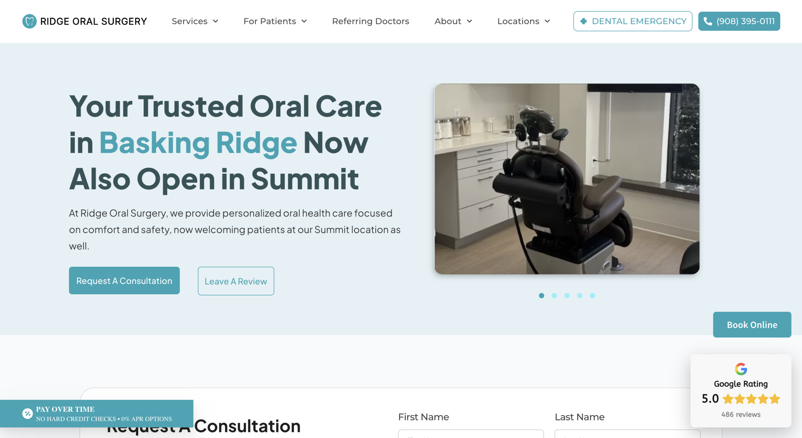 Ridge Oral Surgery website