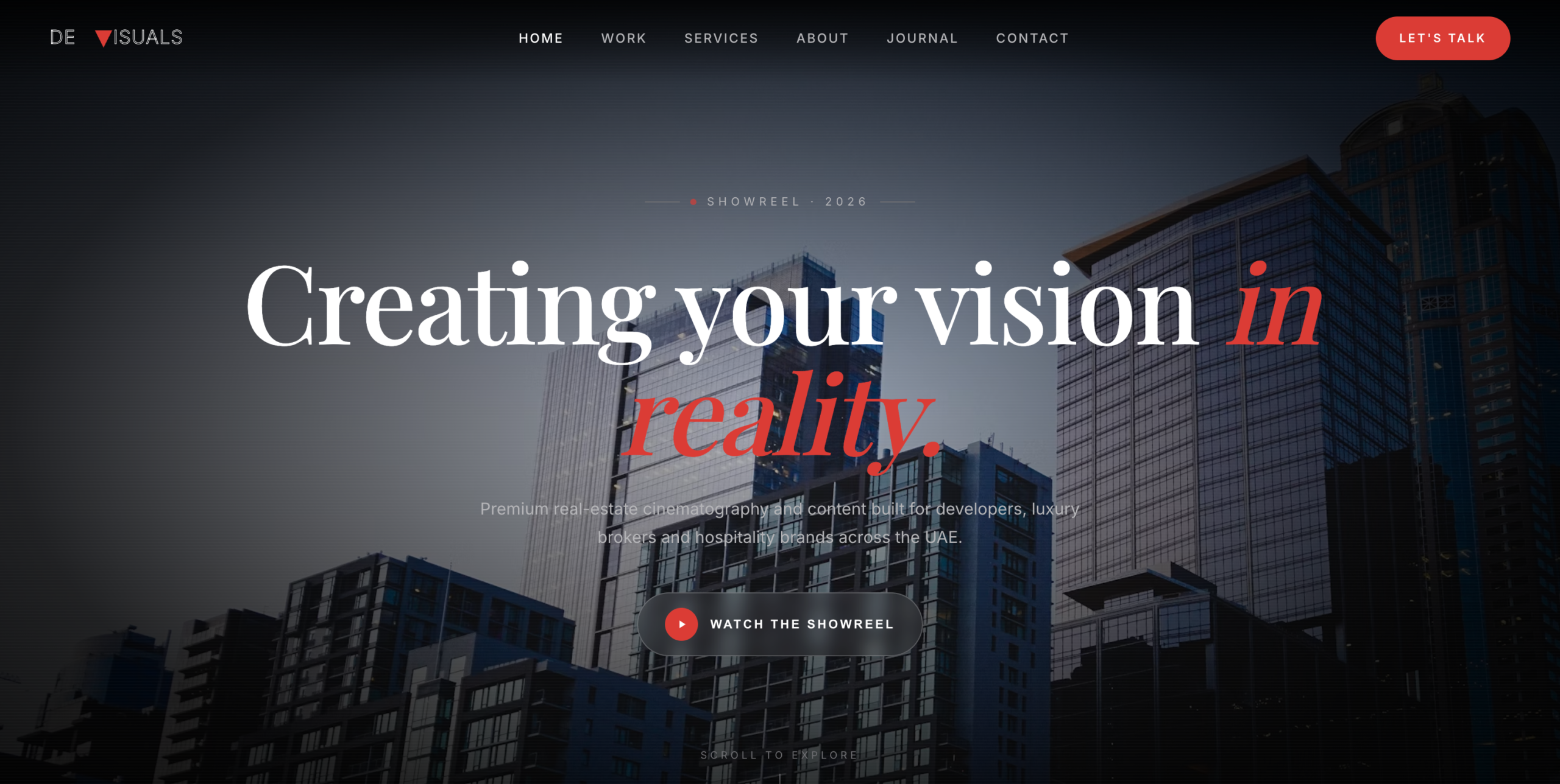 Devisuals website