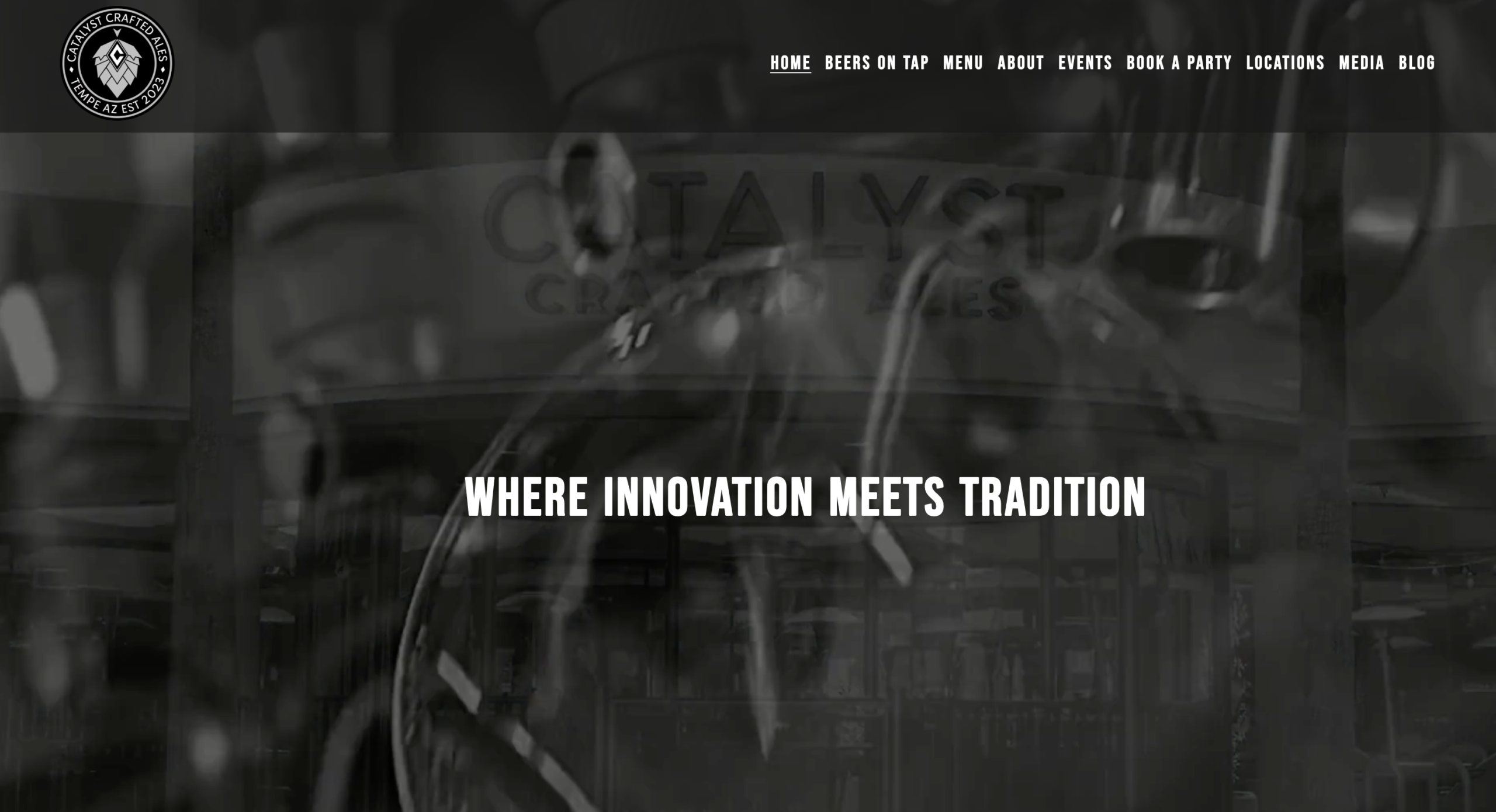Catalyst Crafted Ales website